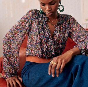 Sezane Celine Blouse in English Countryside